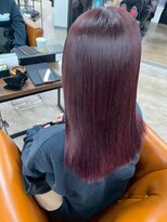 リシャルム 新保店(Re charme) 【艶感】ブリーチなしダブルカラー×カシスレッド