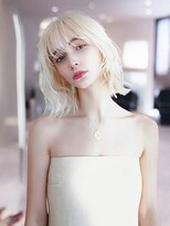 ハバナ 新宿(HAVANA)&nbsp;レイヤーボブ×ブリーチダブルカラー/ミルクティーブロンド