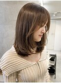 20代30代/大人かわいい/小顔ひし形/ウルフ/ミディアムレイヤー