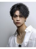 フェザーショート センターパート 鹿児島メンズ