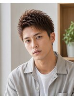 MEN's Baguz MEN'Sカット/ MEN'Sパーマ/ MEN'Sカラー メンズスパイキーショート束感パーマスタイル