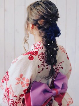 ヘアメイク エンカレッジ(HAIR MAKE encourage) 編みおろし+浴衣着付け