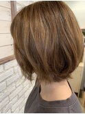 ハイライトたっぷりアッシュベージュ