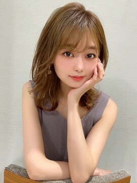 シルクレイ 吉祥寺店(Silk-lei) ふんわり前髪の小顔ベージュカラー 20代30代/Silk-lei吉祥寺