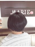 ショートボブショートヘアベージュブラウンアッシュマット