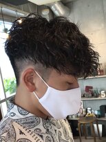 ツイストスパイラル波巻きスパイラルハイウエイト刈り上げ