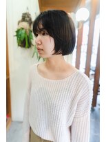 《e's中目黒/代官山美容室》秋冬ブラウン×シンプルワンレンボブ