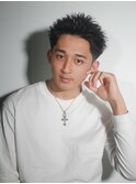 スパイキーショート刈り上げツーブロック無し短髪