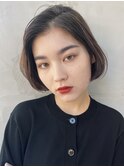 大人綺麗めボブ 顔周りレイヤー 小顔ボブ 骨格カバー40代50代