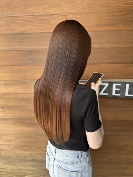 ゼル 大和八木(ZELE)の写真/髪質改善トリートメントでずっと触り続けたくなるような、うるツヤ髪に！