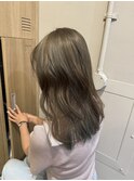 透明感髪質改善ベージュダブルカラーミルクティーグレージュ