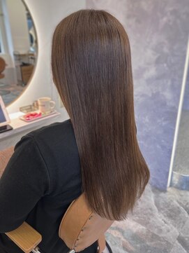 カノエ 福岡香椎店(canoe) ブラウンベージュ 髪質改善トリートメント ロングストレート