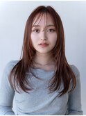 20代30代ミディアム顔周りレイヤーカット髪質改善トリートメント