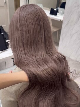 ロンド レア 天神大名店(Lond Le’a) 髪質改善メルティベージュピンクカラー小顔似合わレイヤーカット