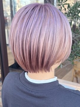 アース コアフュールボーテ 前橋川原店(EARTH coiffure beaute) ペールピンク_ハイトーン_ダブルカラー_ワンホン