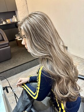 ブレンド 渋谷(BLend) 前髪ハイライトカラー似合わせカットウェーブミディアム