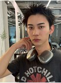スパイキーショートアップバングブルーブラックベリーショート3