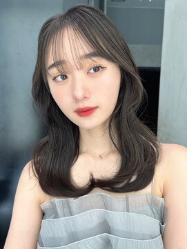 アルバム 銀座(ALBUM GINZA) ロング美髪顔周りレイヤー韓国ヘア_F40016