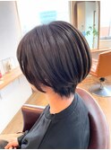 丸みショートボブ　大人可愛いショート　ショートヘア