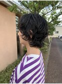 くせ毛カット/うねり毛/ウルフカット/ミディアムウルフ