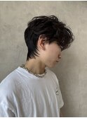 ラフでかっこいいセンターパートウルフ!