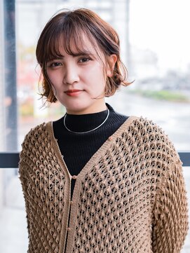 ヘアークラフト(Hair Craft) ボブパーマ×ブラウンカラー【岡山】ニュアンスパーマ