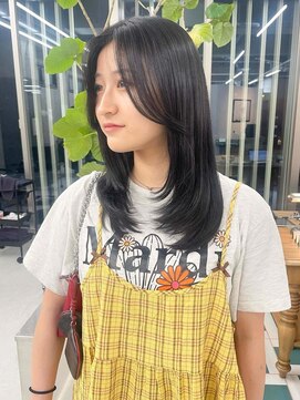 ノエ(noe) 黒髪カタログ/クラゲヘアー/オリーブグレー/栄r29