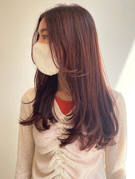 ベルフェミンキルン(Belle femin kilun) レッドブラウン 顔周りレイヤー 韓国風ヘア 艶髪 髪質改善