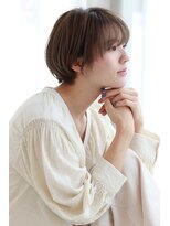 ビューティーアンドフリーハコ(Beauty&Free HACO)&nbsp;シースルーバング/マッシュショート/ハイトーンカラー