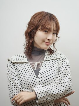 七ッ星+ オレンジベージュ/ウルフパーマ