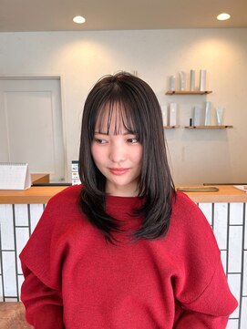 アンレッグス(ann LEGS) レイヤーカット/グレージュ/艶感カラー/20代/30代