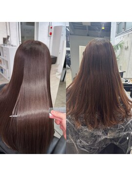 バンクスヘアー(BANK'S HAIR) 池袋/髪質改善/ケラチントリートメント/ローズブラウン