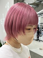 ゴウトゥデイシェアサロン 町田店(GO TODAY SHAiRE SALON) ピンクカラー×ショートウルフ【町田】