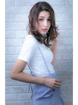 ヘアーアートシフォン 池袋西口店(Hair art chiffon)&nbsp;厚めバングクラシカルワンレンフェザーロングセンターパート