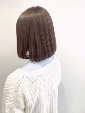 アッシュ 高円寺店(Ash) ブリーチなしミルクティーベージュボブ