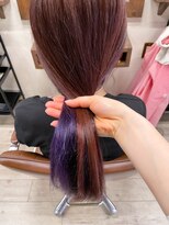 ミニム ヘアー(minim hair)&nbsp;【minim×岩田】パープル×ピンク！ツートンカラー！
