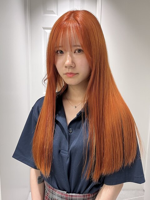 オレンジカラー/夏カラー/派手髪