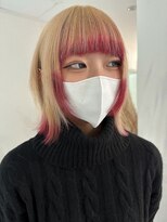 イリ 梅田(ili) ブロンド × レッド 【裾カラー】