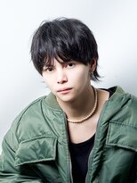 アルファ 新宿(alpha)&nbsp;フェザーパーマ/ブルーブラック/刈り上げセンターパート[新宿]