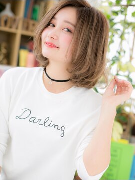 カバーヘア ブリス 戸田公園西口店(COVER HAIR bliss) かきあげバングイヤリングカラーミニボブc5戸田公園20代30代40代