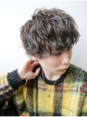 波巻きマッシュパーマメンズツイストスパイラルツーブロック