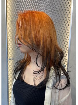 スリーバイベルベット(THREE...by velvet) デザインブリーチカラー★博多/ブリーチカラー/ダブルカラー