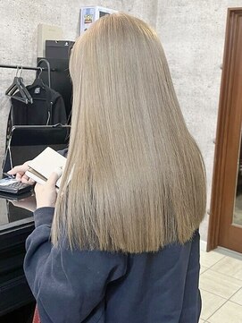 ラフヘアデザイン(Raf hair design) バレイヤージュコントラストハイライトミルクティーベージュ