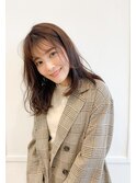シースルーバング×ゆるふわ巻きセミロング×ミルクチョコレート