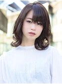 ダークラベンダー ブルーカラー レイヤーカット 【KIND 南青山】