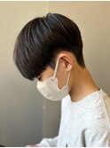 黒髪マッシュナチュラルマッシュメンズヘア韓国ツーブロック