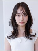 ザクザクレイヤー/20代30代大人かわいい/シースルーバング