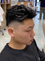 マキシム ナカイ(MAXIM NAKAI)&nbsp;メッシュオールバックパーマフェード刈り上げ