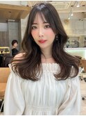 ロングヘア30代40代くびれヘアレイヤー前髪なし前髪あり表参道