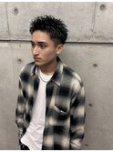 スパイキーショートベリーショート短髪アップバングフェード